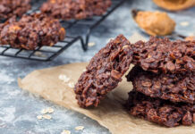 Μπισκότα σοκολάτας και φυστικοβούτυρου χωρίς ψήσιμο