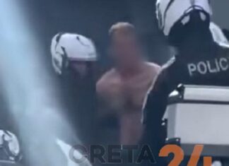Ηράκλειο: Ημίγυμνος άνδρας κυνηγούσε με μαχαίρι πελάτες και υπαλλήλους σε σούπερ μάρκετ