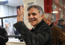 Ο Αριστοτέλης Μυστακίδης στην Πυλαία για να παρακολουθήσει τον αγώνα του ΠΑΟΚ με την Πριεβίζντα