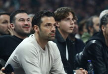 Ο Κωνσταντίνος Αργυρός παρακολουθεί το Παναθηναϊκός – Ολυμπιακός στο Telekom Center Athens