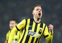 ΑΕΚ – Ολυμπιακός: Το γκολ του Βάργκα για το 1-0 στο ντέρμπι της Super League