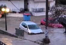 Λήμνος: Στο έλεος της κακοκαιρίας το νησί – Μεγάλες πλημμύρες από τη σφοδρή βροχόπτωση, ήχησε το 112