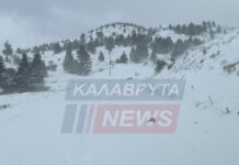 Καλάβρυτα: Οδηγοί εγκλωβίστηκαν στα χιόνια, επί τόπου μηχανήματα της Πολιτικής Προστασίας