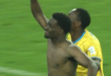 Ο Σαχαμπό της ΑΕΚ έβαλε το πρώτο του γκολ με τη Ρουάντα και το πανηγύρισε έξαλλα