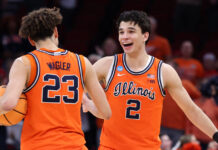 Ο απίθανος Αντρέι Στογιάκοβιτς οδήγησε το Ιλινόι στο Final Four του NCAA: Ο πανηγυρισμός με τον Πέτζα