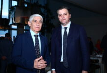 Γιαννάκης, Μποντιρόγκα, Παπαλουκάς, Ανδρουλάκης και Χαρδαλίας στο γκαλά της Euroleague στο Σταύρος Νιάρχος για το Final Four