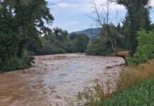 Φούσκωσε ο Πηνειός στην Ηλεία από ισχυρή καταιγίδα