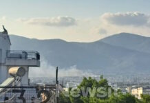 Φωτιά στη λεωφόρο Πάρνηθος στο Μενίδι – Μήνυμα το 112