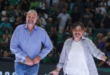 Ο Δημήτρης Γιαννακόπουλος και ο Φραγκίσμος Αλβέρτης έκαναν διαγωνισμό τριπόντων για καλό σκοπό στο T- Center