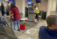 Έσταζε το ταβάνι στην ανακαινισμένη αίθουσα επιβατών στο αεροδρόμιο της Χίου